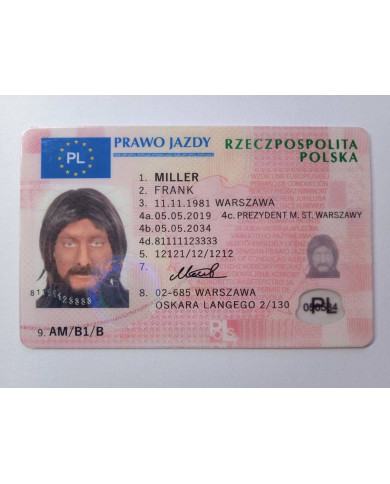 Kolekcjonerskie prawo jazdy - Polskie