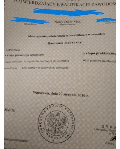 Świadectwa kursów/Dyplomy na zamówienie